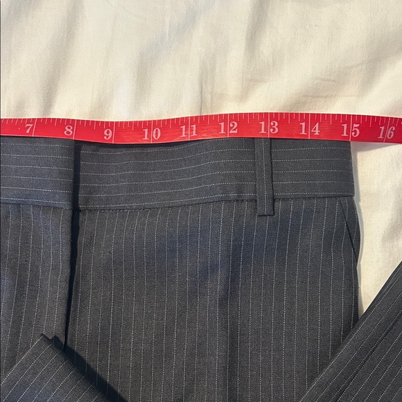 J. Crew Hutton wide leg Charcoal Pinstripe Trousers- 6T - Picture 6 of 10
